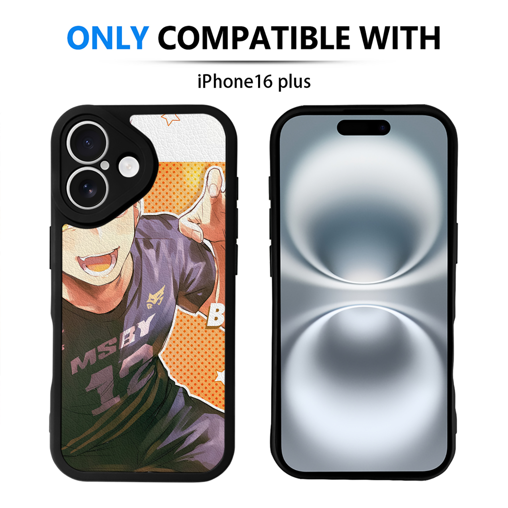 （画像用） ハイキュー!! Haikyu!! 【iPhone 16シリーズ対応】シリコンスマホケース（レザー調） 材質：シリコン